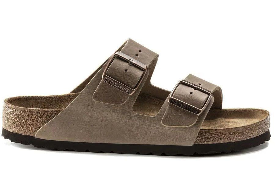 Birkenstock Arizona, semelle souple, cuir huilé, marron tabac