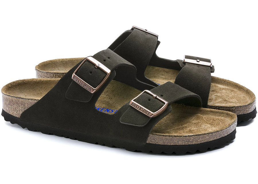 Birkenstock Arizona à semelle souple en daim couleur moka