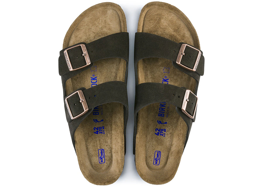 Birkenstock Arizona à semelle souple en daim couleur moka