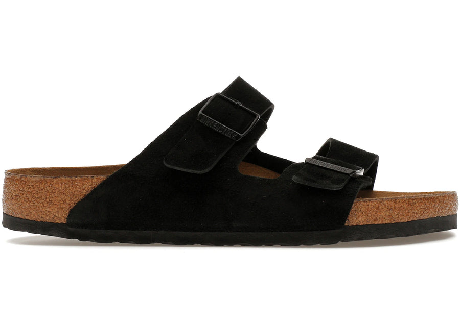 Birkenstock Arizona à semelle souple en daim noir