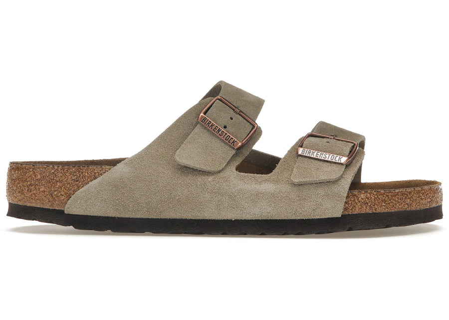 Birkenstock Arizona à semelle souple en daim taupe