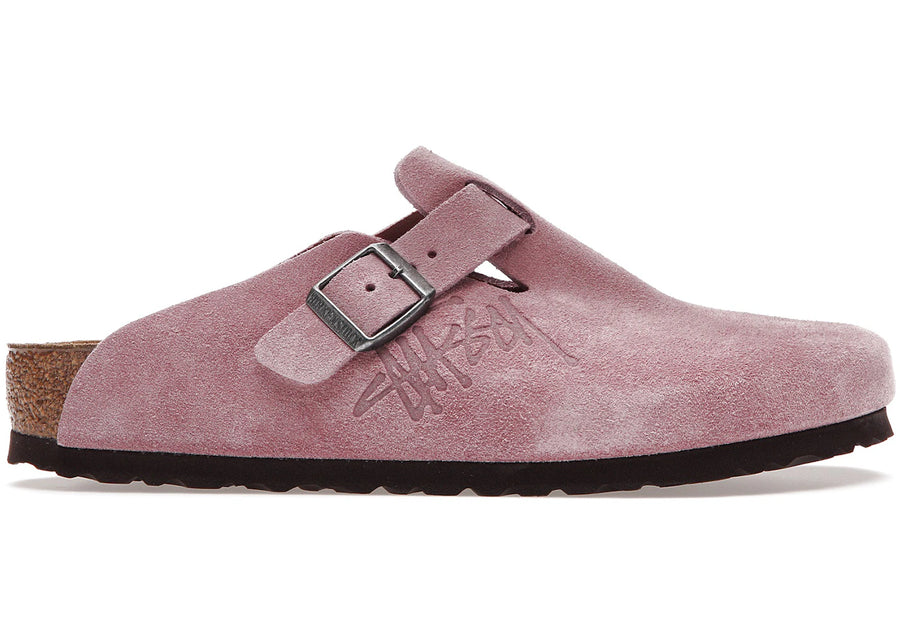 Sabots Birkenstock Boston Stussy rose poudré (2021)