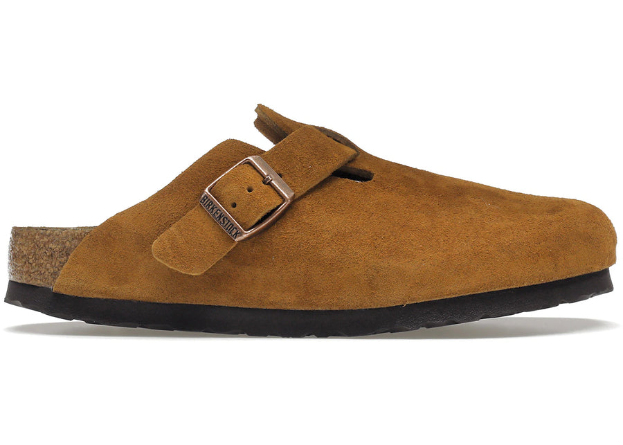 Birkenstock Boston à semelle souple en daim et vison