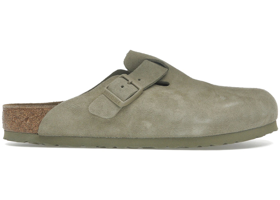Birkenstock Boston en daim kaki délavé