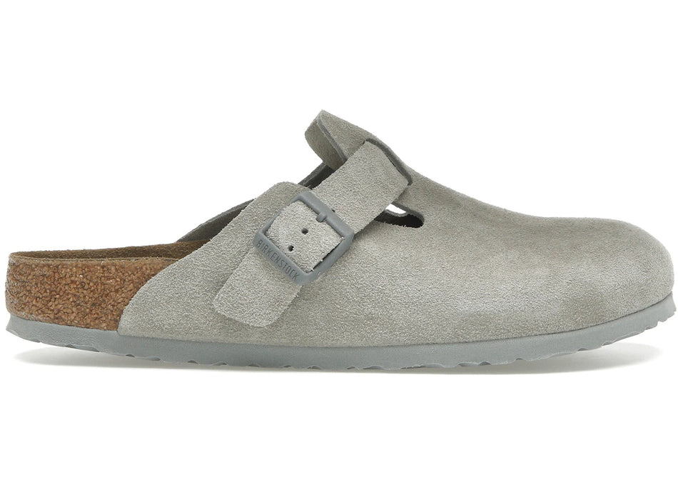 Birkenstock Boston Suede Stone Coin
