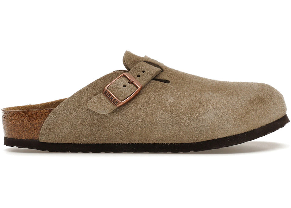 Birkenstock Boston Suede Taupe (Narrow Fit) (Kids)