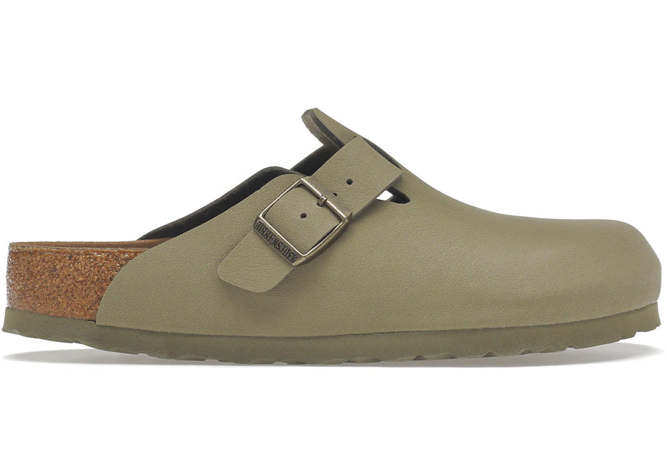 Birkenstock Boston Vegan Birkibuc Khaki