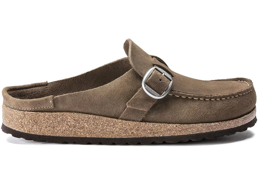 Birkenstock Buckley en daim gris taupe