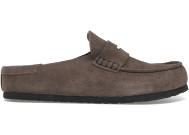 Birkenstock Naples Wrapped Suede Leather Concrete Grey