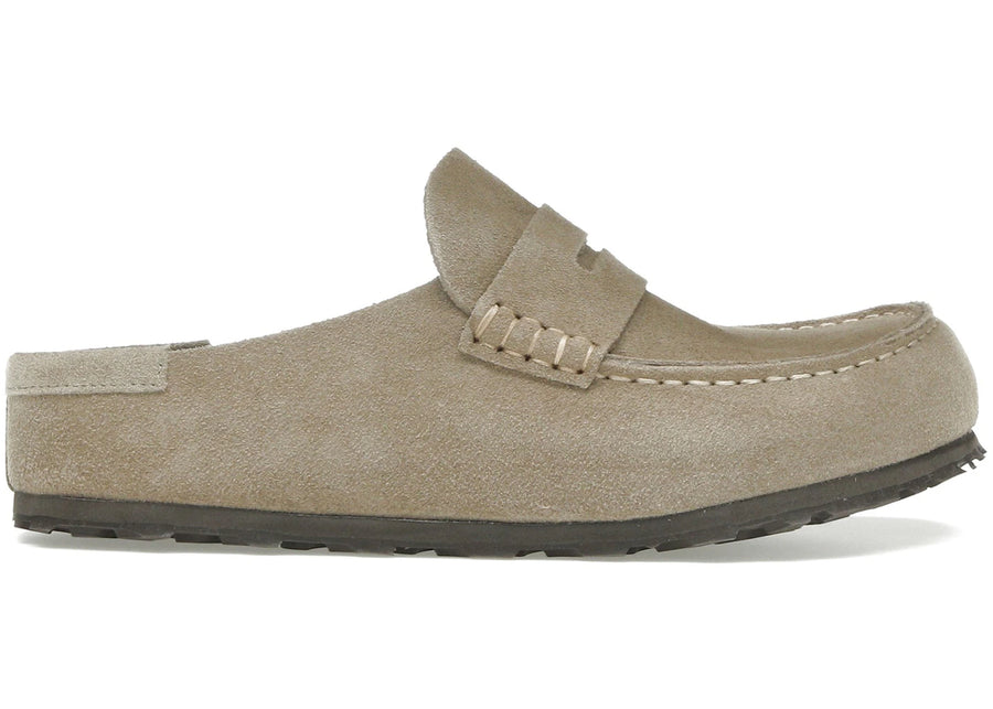 Birkenstock Naples en cuir suédé taupe