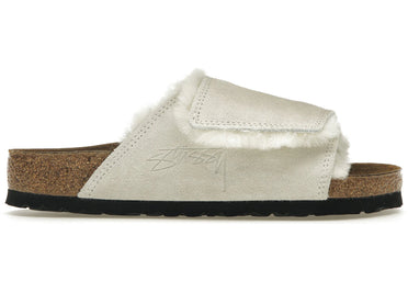 Birkenstock Solana Shearling Slide Stussy Bone