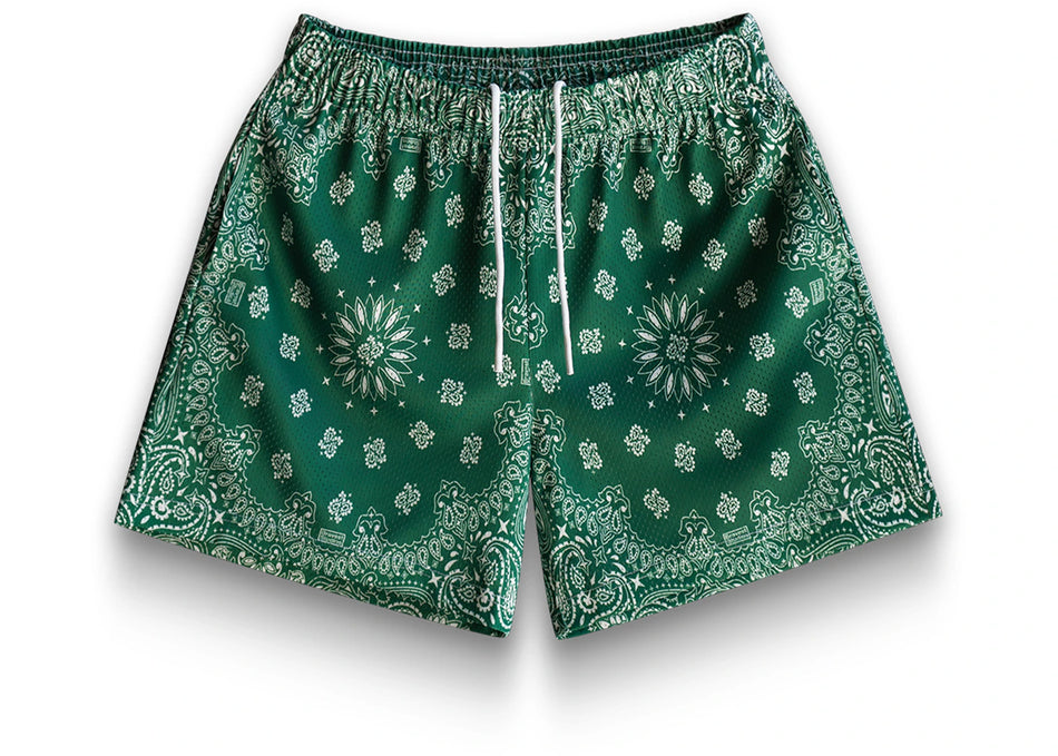 Bravest Studios Paisley Shorts Green