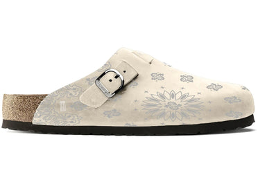 Bravest Studios Suede Paisley Clogs Cream