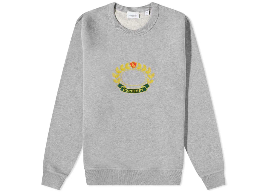 Burberry Addiscombe Laurel Logo Crew Sweatshirt Grey