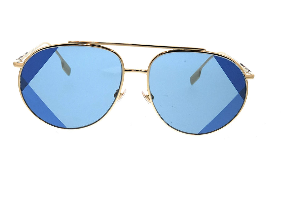 Lunettes de soleil aviateur Burberry Alice, or clair (0BE3138 110980)