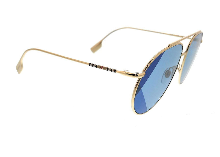 Lunettes de soleil aviateur Burberry Alice, or clair (0BE3138 110980)