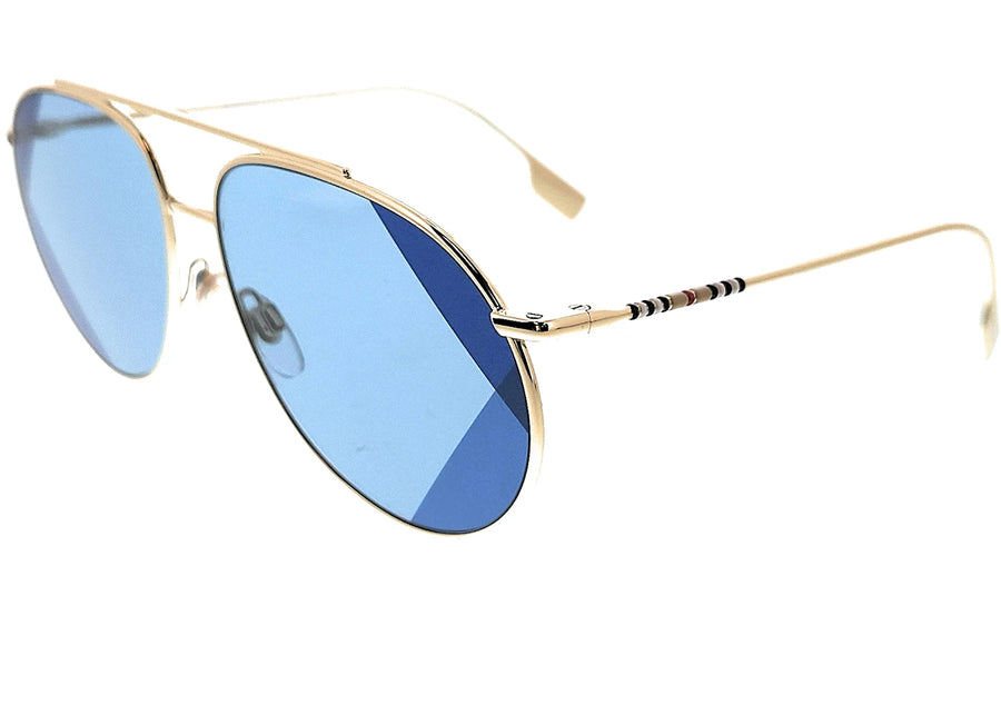 Lunettes de soleil aviateur Burberry Alice, or clair (0BE3138 110980)