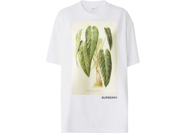 T-shirt blanc Burberry à motif botanique