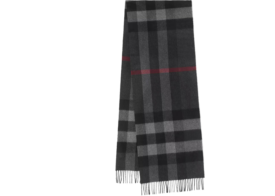 Écharpe en cachemire à carreaux Burberry, couleur anthracite