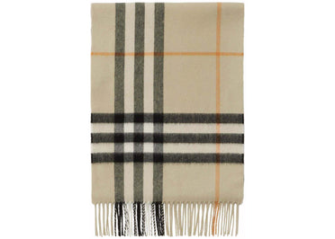 Écharpe en cachemire à carreaux Burberry, couleur sauge claire