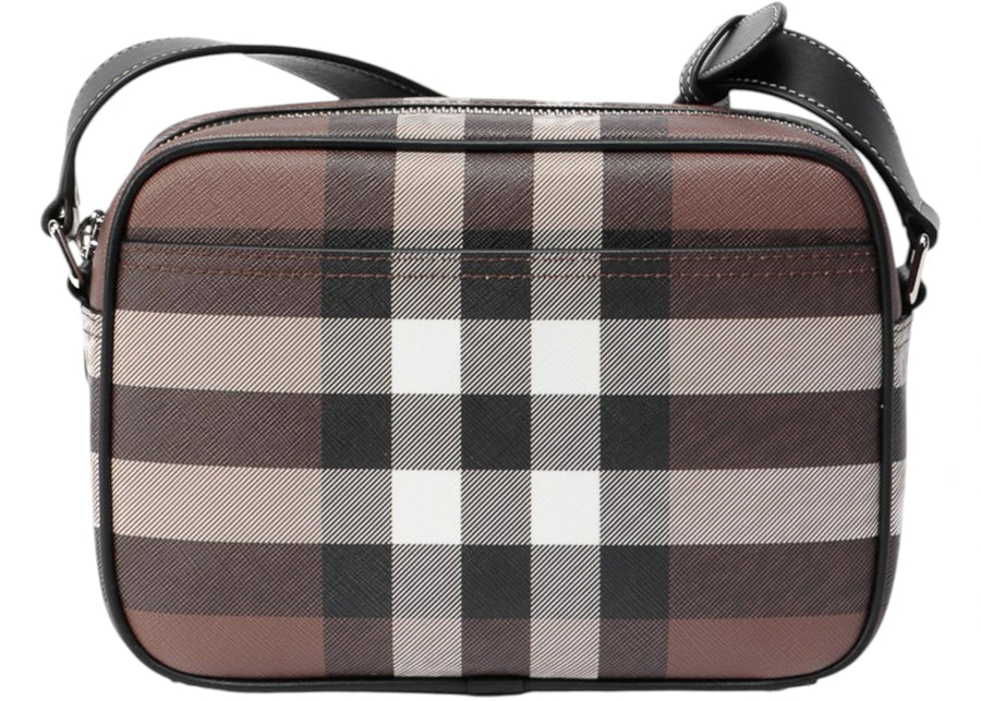 Burberry Check Crossbody Bag Dark Birch Brown