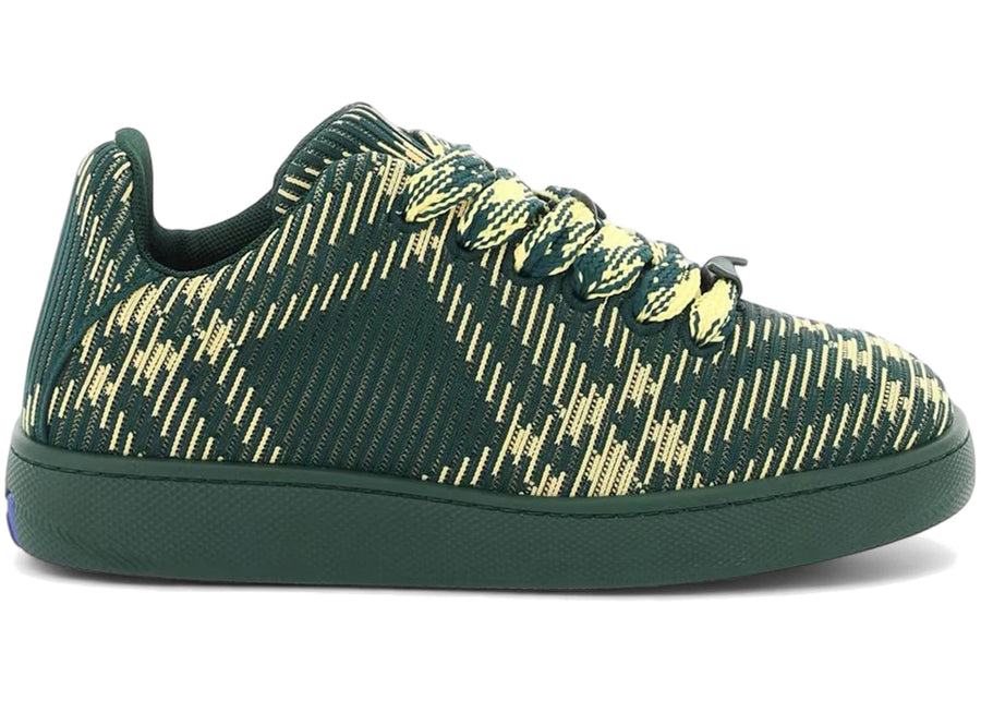 Baskets montantes Burberry Check Knit Box vertes