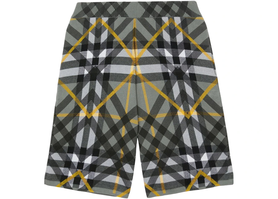 Short en maille à carreaux Burberry gris