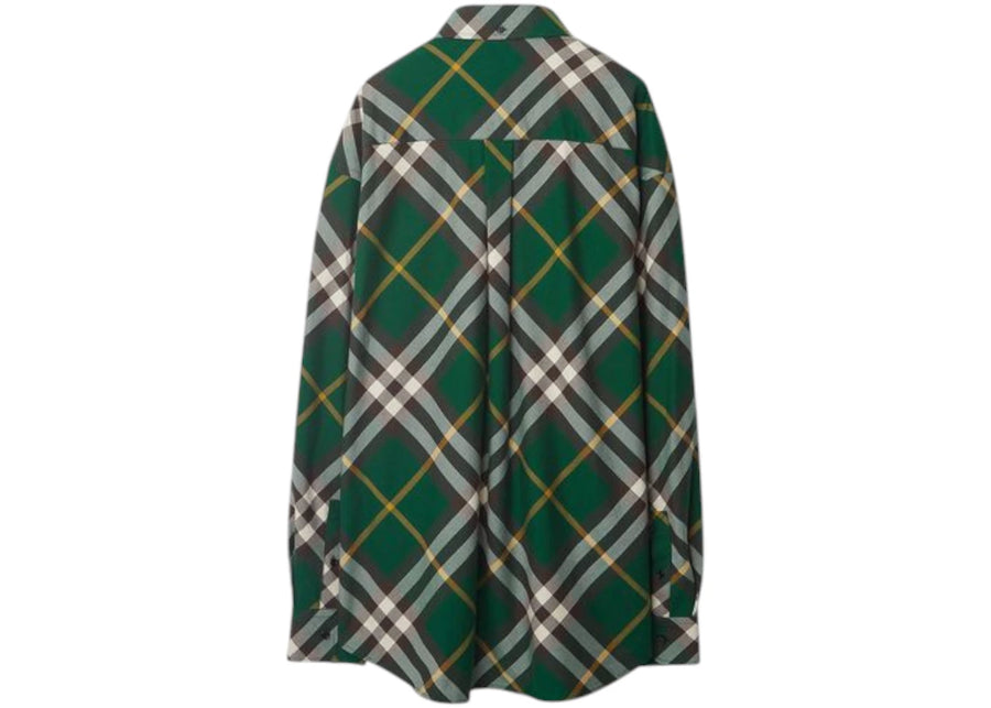 Chemise à carreaux Burberry verte à manches longues