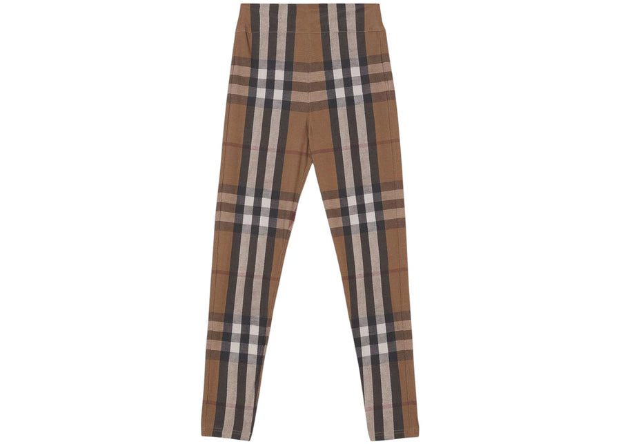 Leggings Burberry à carreaux marron bouleau