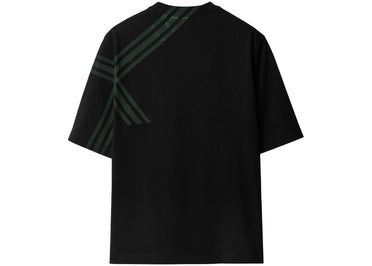 Burberry Check Print Short Sleeve T-shirt Black