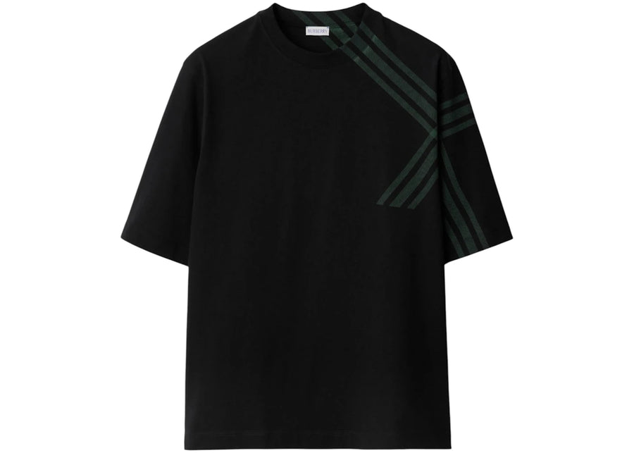T-shirt à manches courtes Burberry à carreaux noirs