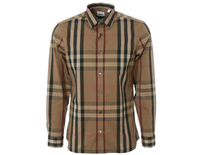 Chemise à carreaux Burberry couleur galet