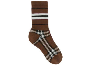 Burberry Check Socks Brown