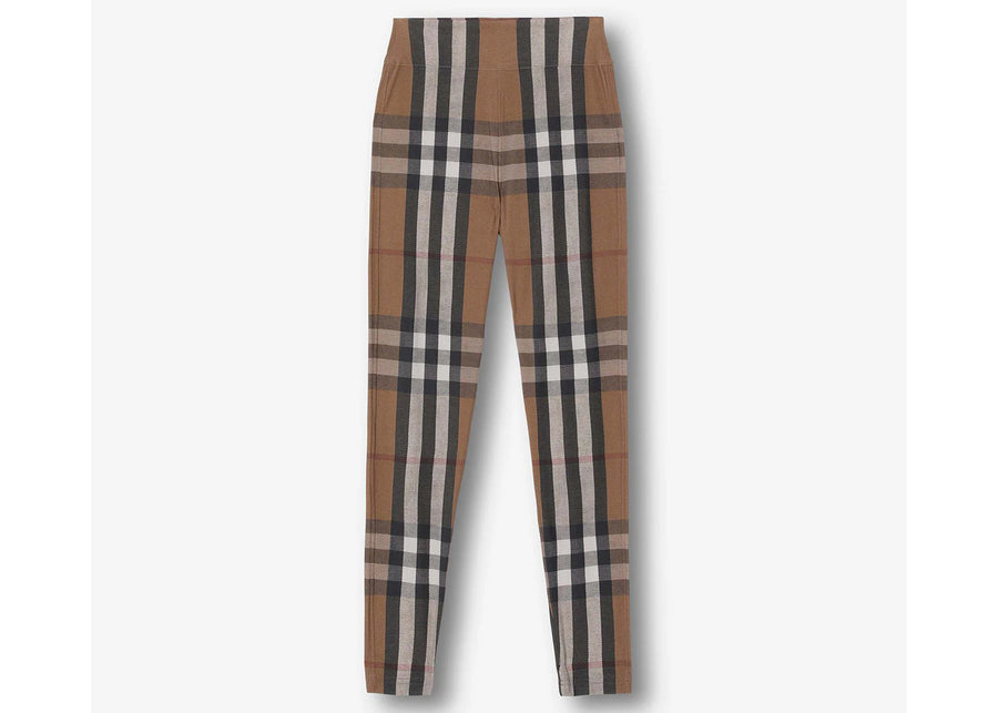 Legging stretch à carreaux Burberry beige