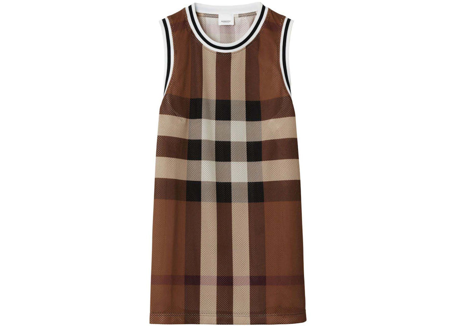 Débardeur à carreaux Burberry marron