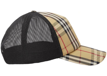 Burberry Check and Mesh Cap Archive Beige