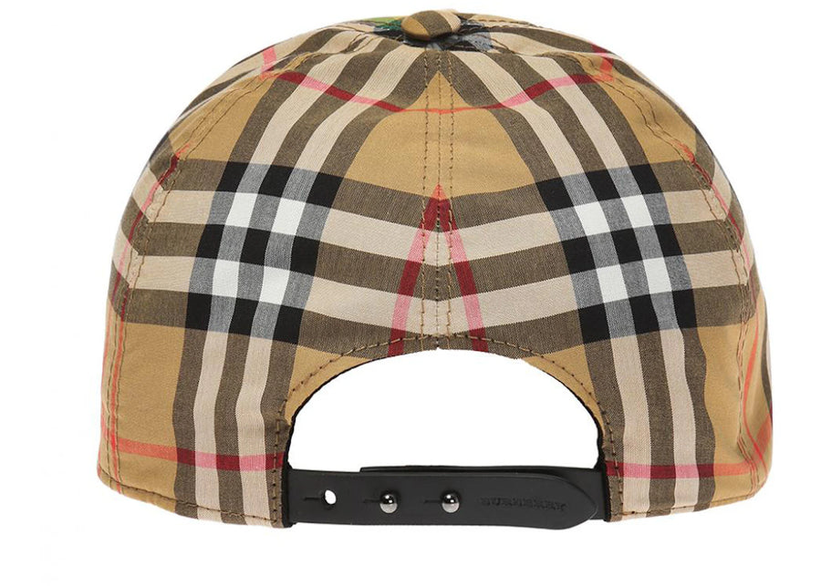 Burberry Checked Baseball Cap Antique Yellow Rainbow