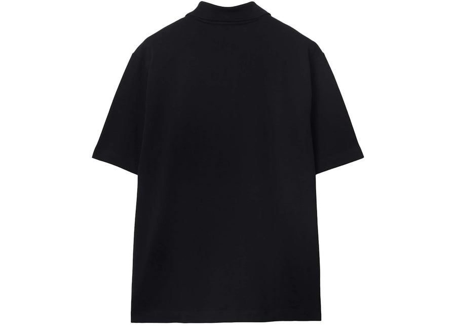 Polo en coton noir Burberry