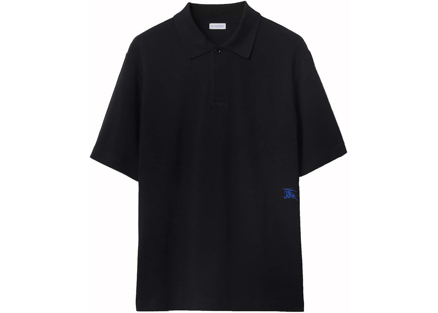Polo en coton noir Burberry