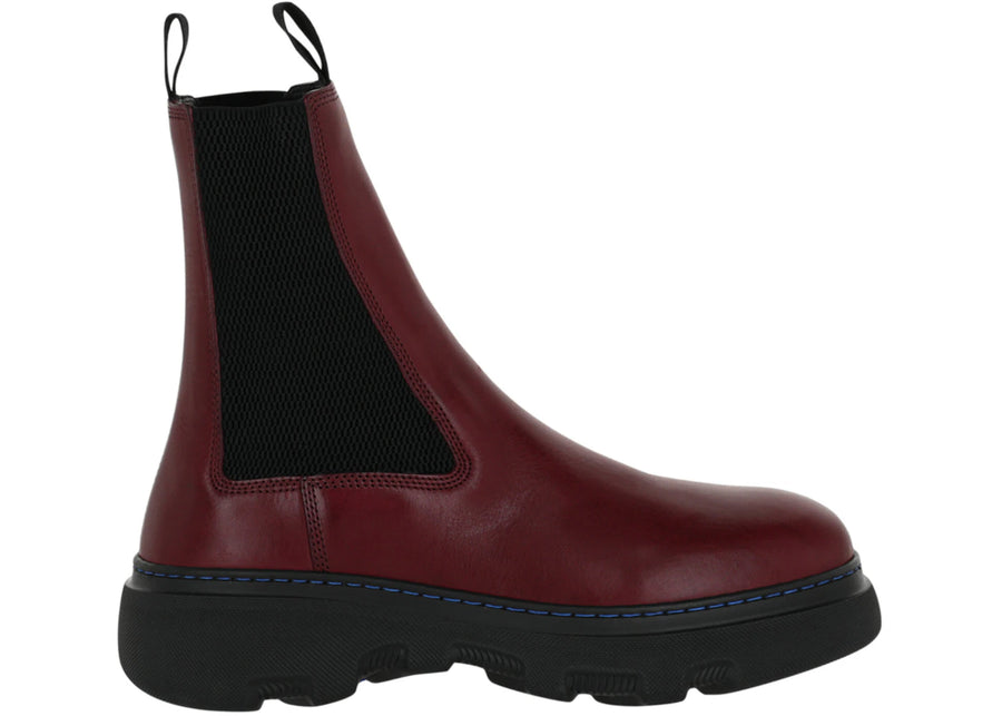 Bottines Chelsea Burberry Creeper prune