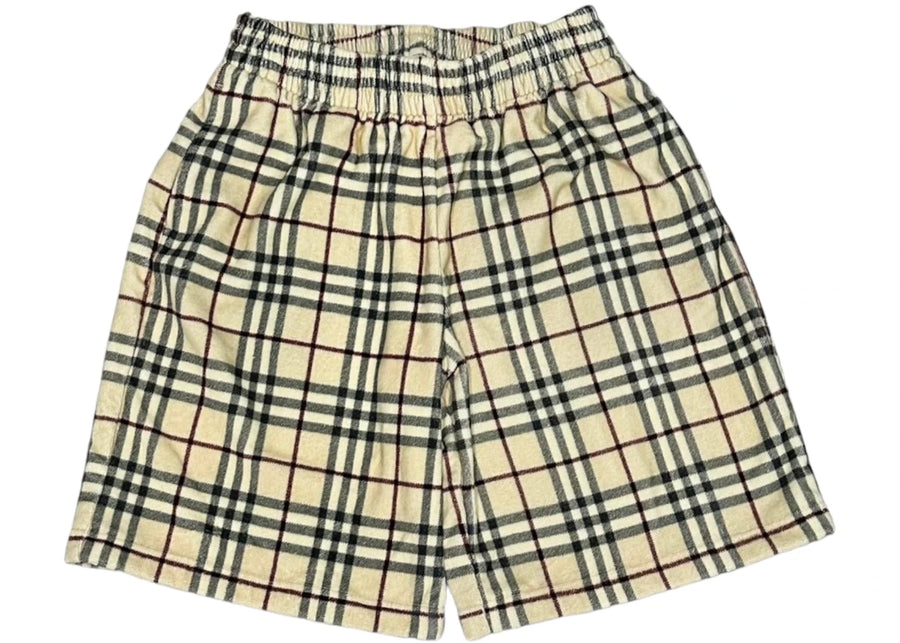 Short Burberry Debson à carreaux beige