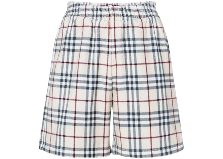 Burberry Debson Towel Check Shorts Light Beige