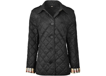 Veste matelassée Burberry à losanges noire