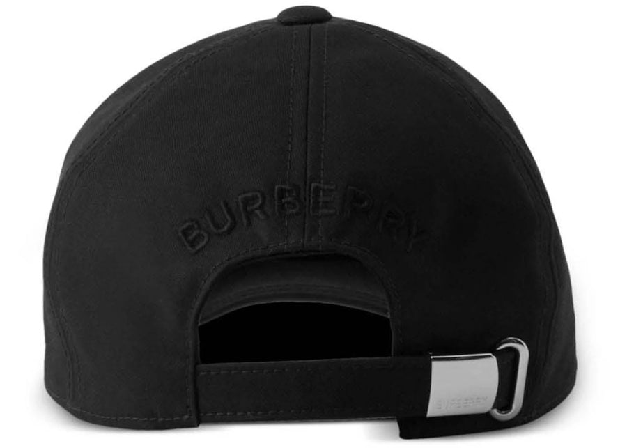 Cape de baseball en coton noir Burberry EKD Applique