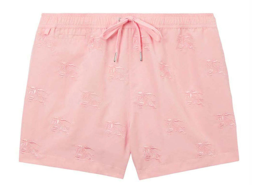 Burberry EKD Motif-Embroidered Swim Shorts Pink