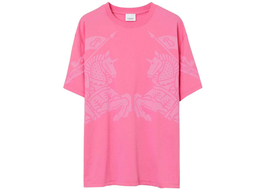 T-shirt en coton imprimé Burberry EKD rose