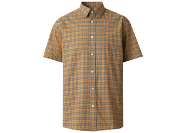 Chemise à carreaux à manches courtes Burberry Edward, beige d'archive