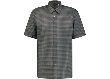 Chemise à carreaux à manches courtes Burberry Edward, gris foncé