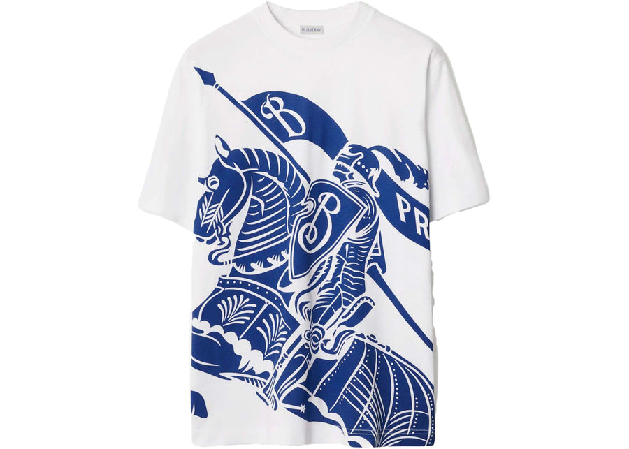 T-shirt en coton imprimé Burberry EKD, motif chevalier