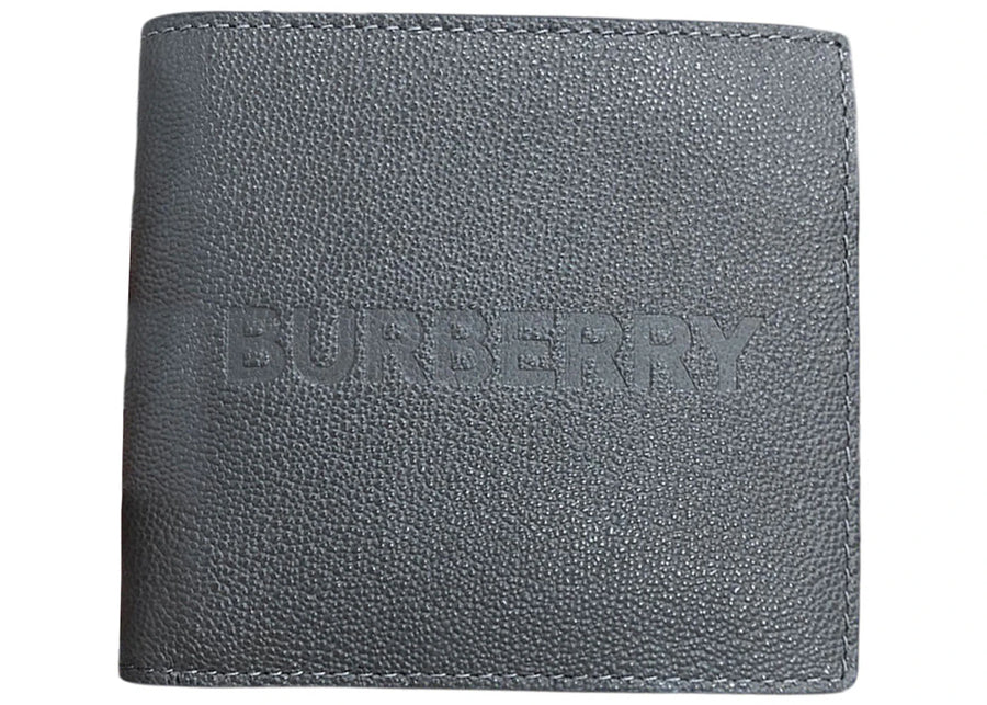 Portefeuille Burberry en cuir embossé gris